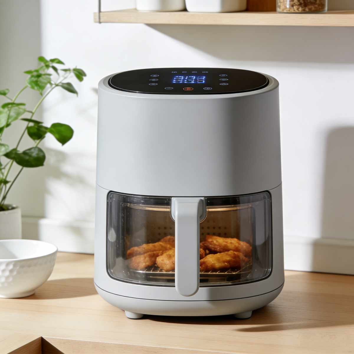 Space-Saving Healthy Air Fryer – 360° Hot Air Circulation, Oil-Free, Multi-Functional for Daily Home Cooking & Quick Meals.🌹