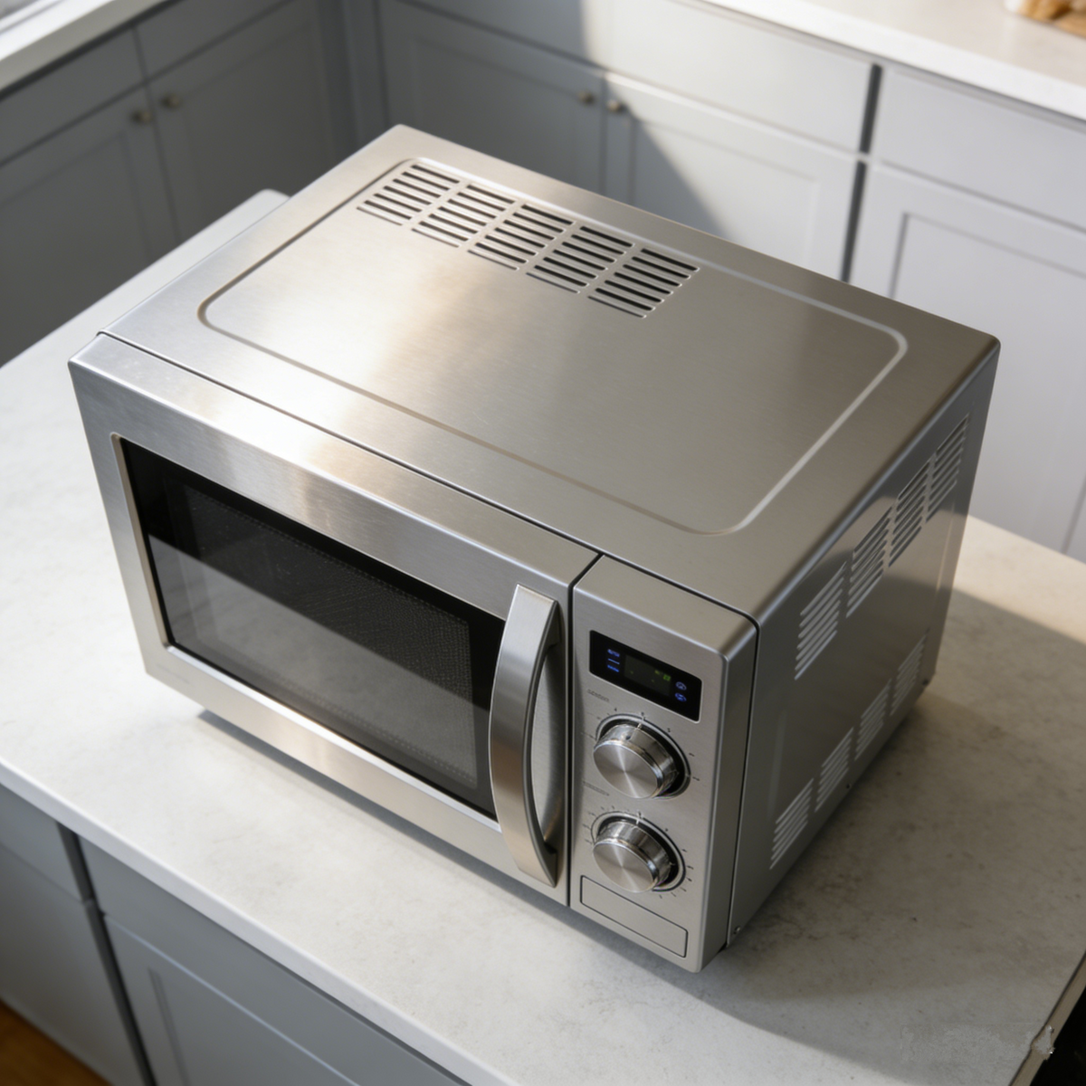 Smart Household Microwave Oven with 360° Even Heating, Adjustable Power Levels, One-Touch Quick Heating, Easy-Clean Cavity, Quiet Operation, Perfect for Baby Food & Reheating, Beginner-Friendly.🥘