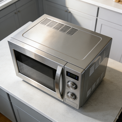 Smart Household Microwave Oven with 360° Even Heating, Adjustable Power Levels, One-Touch Quick Heating, Easy-Clean Cavity, Quiet Operation, Perfect for Baby Food & Reheating, Beginner-Friendly.🥘