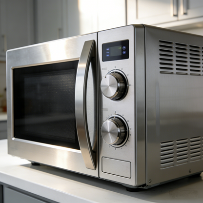 Smart Household Microwave Oven with 360° Even Heating, Adjustable Power Levels, One-Touch Quick Heating, Easy-Clean Cavity, Quiet Operation, Perfect for Baby Food & Reheating, Beginner-Friendly.🥘