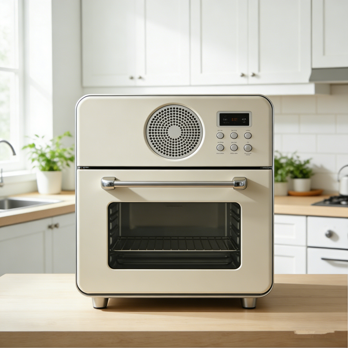 Smart Multi-Functional Electric Oven with 360° Hot Air Circulation, Precise Temperature Control, Steam Cooking & Easy-Clean Liner, All-in-One Solution for Healthy Home Baking & Grilling, Beginner-Friendly.🍳