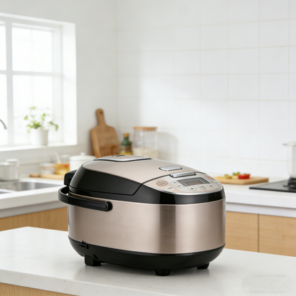 5L Large Capacity Intelligent Rice Cooker with 3D Surround Heating, Non-Stick Inner Pot, Timer & Keep-Warm Function, Perfect for Steamed Rice & Grains, Anti-Overflow & Easy to Clean.🍚