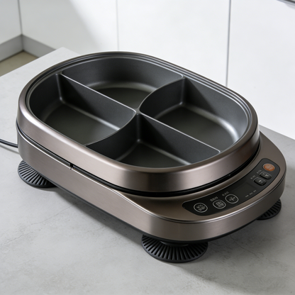 Multi-Functional Household Electric Hot Pot with Intelligent Constant Temperature, Adjustable Power Levels, Non-Stick Inner Pot, All-in-One for Frying, Stir-Frying, Boiling & Stewing, Easy to Clean, Quiet & Energy-Saving, Beginner-Friendly.🍲