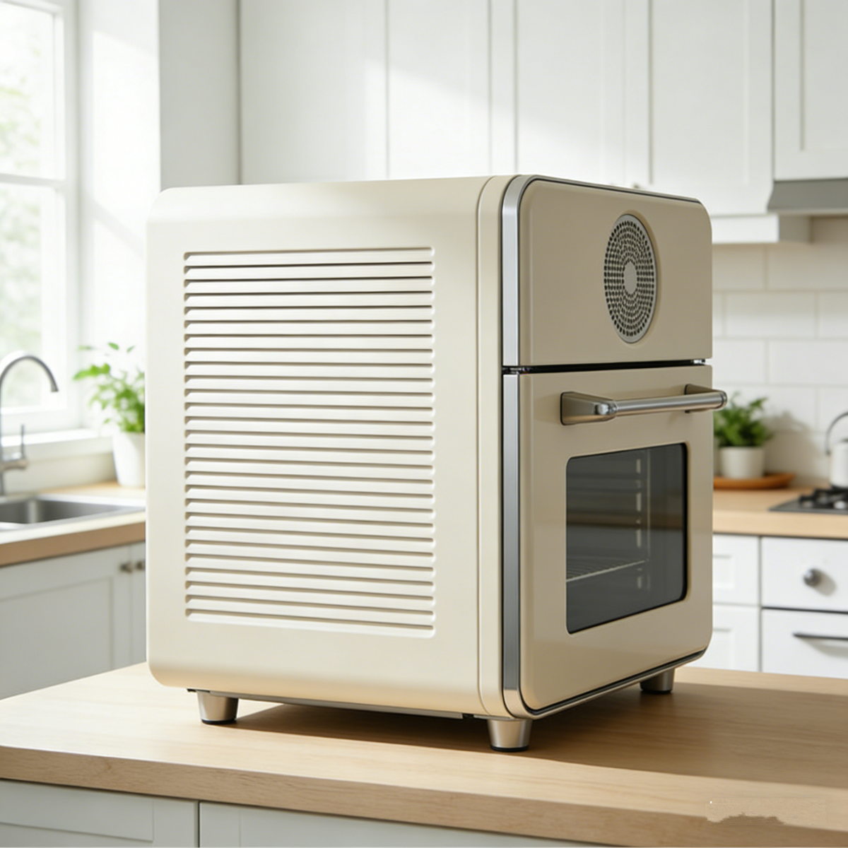 Smart Multi-Functional Electric Oven with 360° Hot Air Circulation, Precise Temperature Control, Steam Cooking & Easy-Clean Liner, All-in-One Solution for Healthy Home Baking & Grilling, Beginner-Friendly.🍳