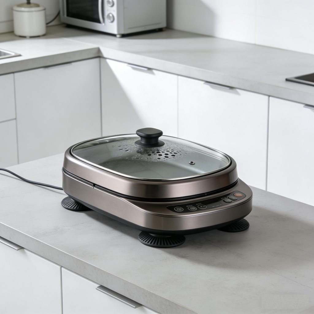 Multi-Functional Household Electric Hot Pot with Intelligent Constant Temperature, Adjustable Power Levels, Non-Stick Inner Pot, All-in-One for Frying, Stir-Frying, Boiling & Stewing, Easy to Clean, Quiet & Energy-Saving, Beginner-Friendly.🍲