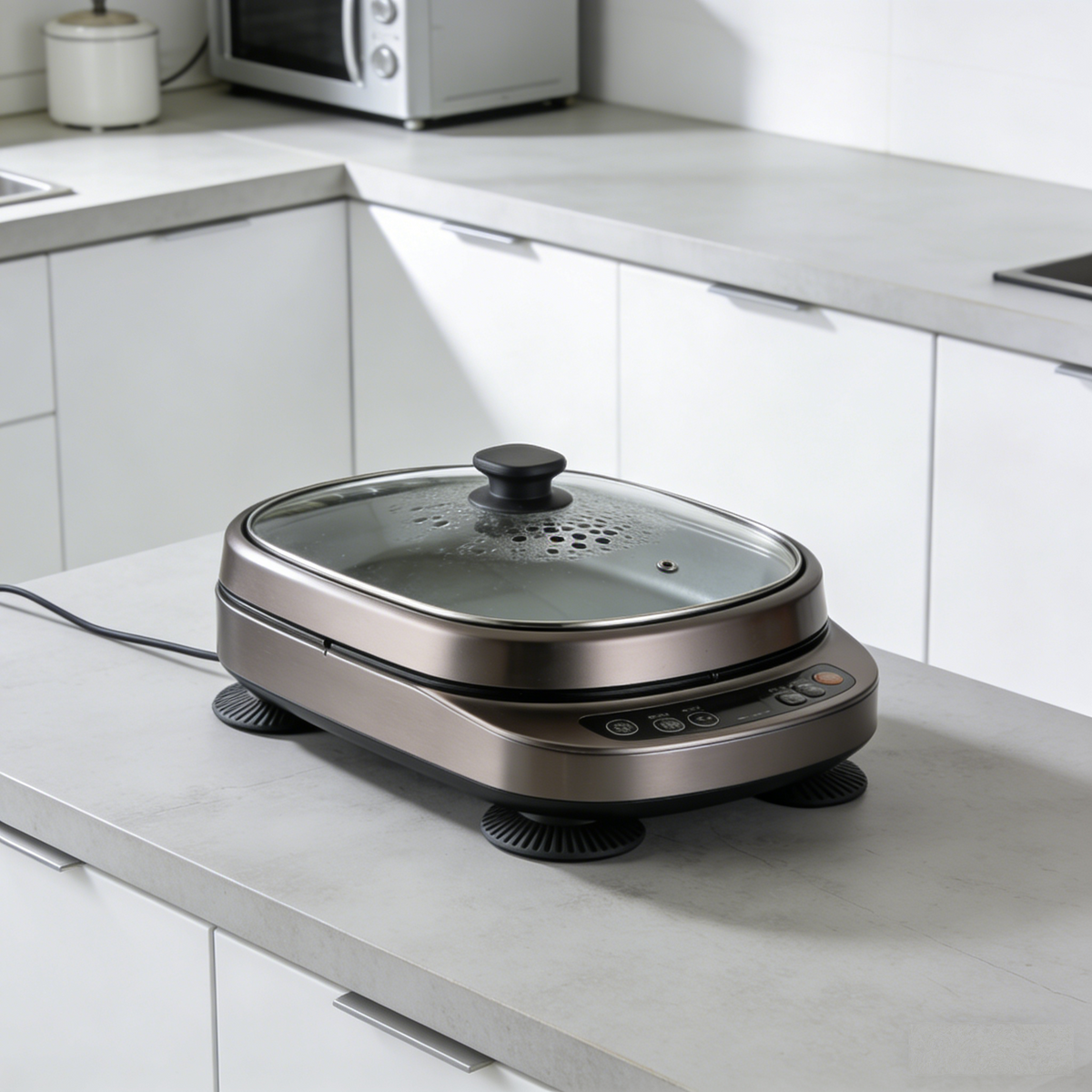 Multi-Functional Household Electric Hot Pot with Intelligent Constant Temperature, Adjustable Power Levels, Non-Stick Inner Pot, All-in-One for Frying, Stir-Frying, Boiling & Stewing, Easy to Clean, Quiet & Energy-Saving, Beginner-Friendly.🍲