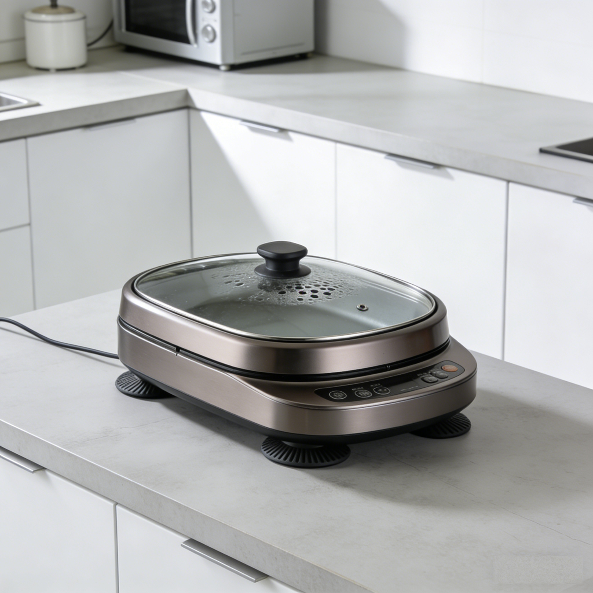 Multi-Functional Household Electric Hot Pot with Intelligent Constant Temperature, Adjustable Power Levels, Non-Stick Inner Pot, All-in-One for Frying, Stir-Frying, Boiling & Stewing, Easy to Clean, Quiet & Energy-Saving, Beginner-Friendly.🍲