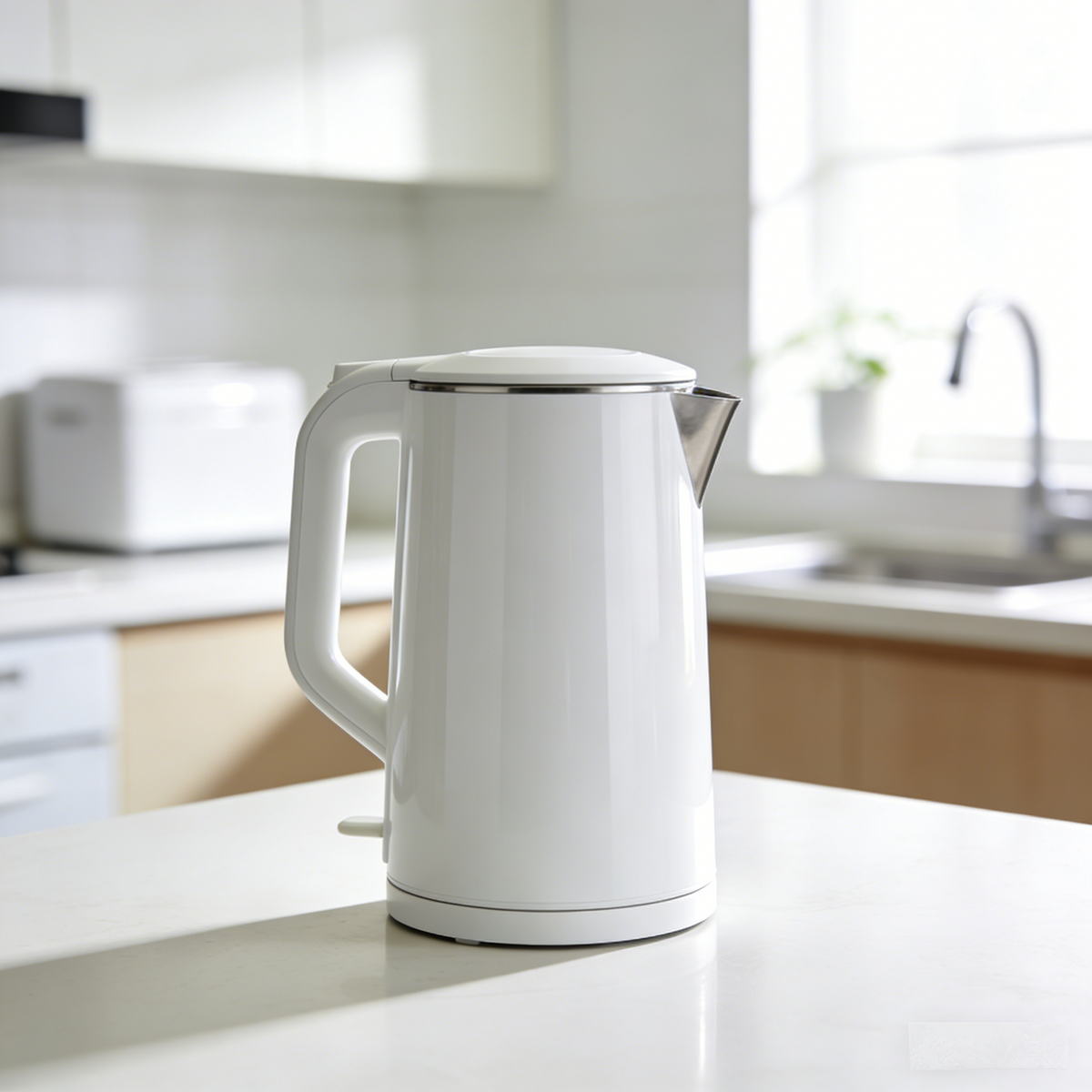 1.8L Large Capacity Food-Grade Stainless Steel Kettle, Fast Boiling, Auto Power Off & Dry Boil Protection, Heat Preservation & Anti-Scald, Easy to Clean, Quiet Operation.🥛