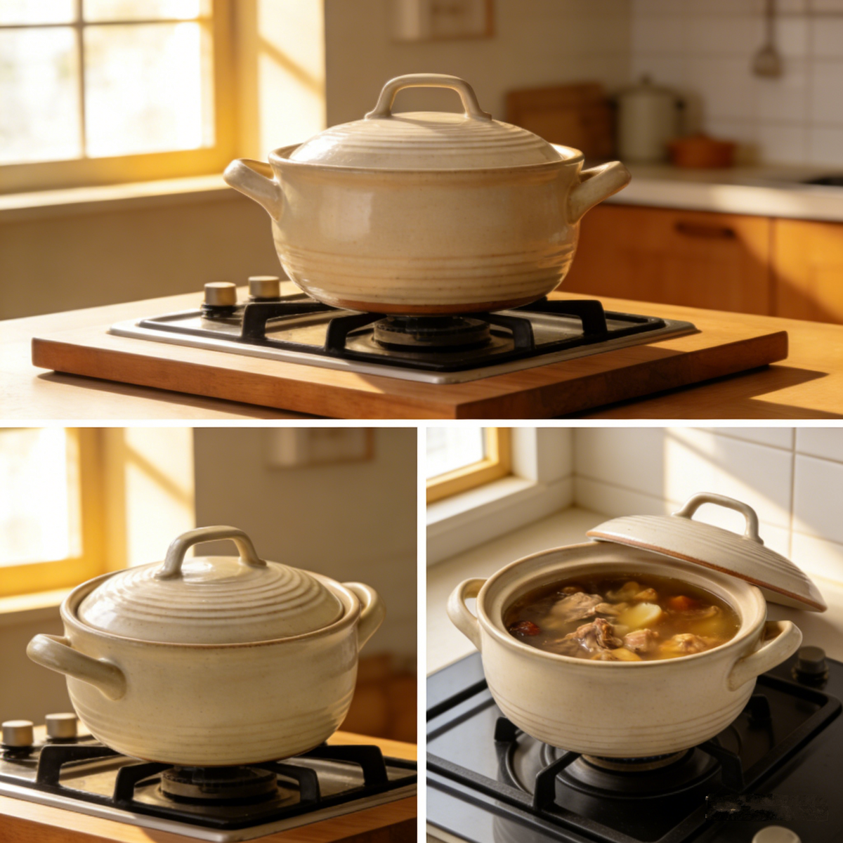 Healthy Versatile Earthen Pot, Your Reliable Kitchen Cooking Partner,High-Temp Resistant Ceramic Casserole, Lock in Flavor for Perfect Slow Stews.🍲