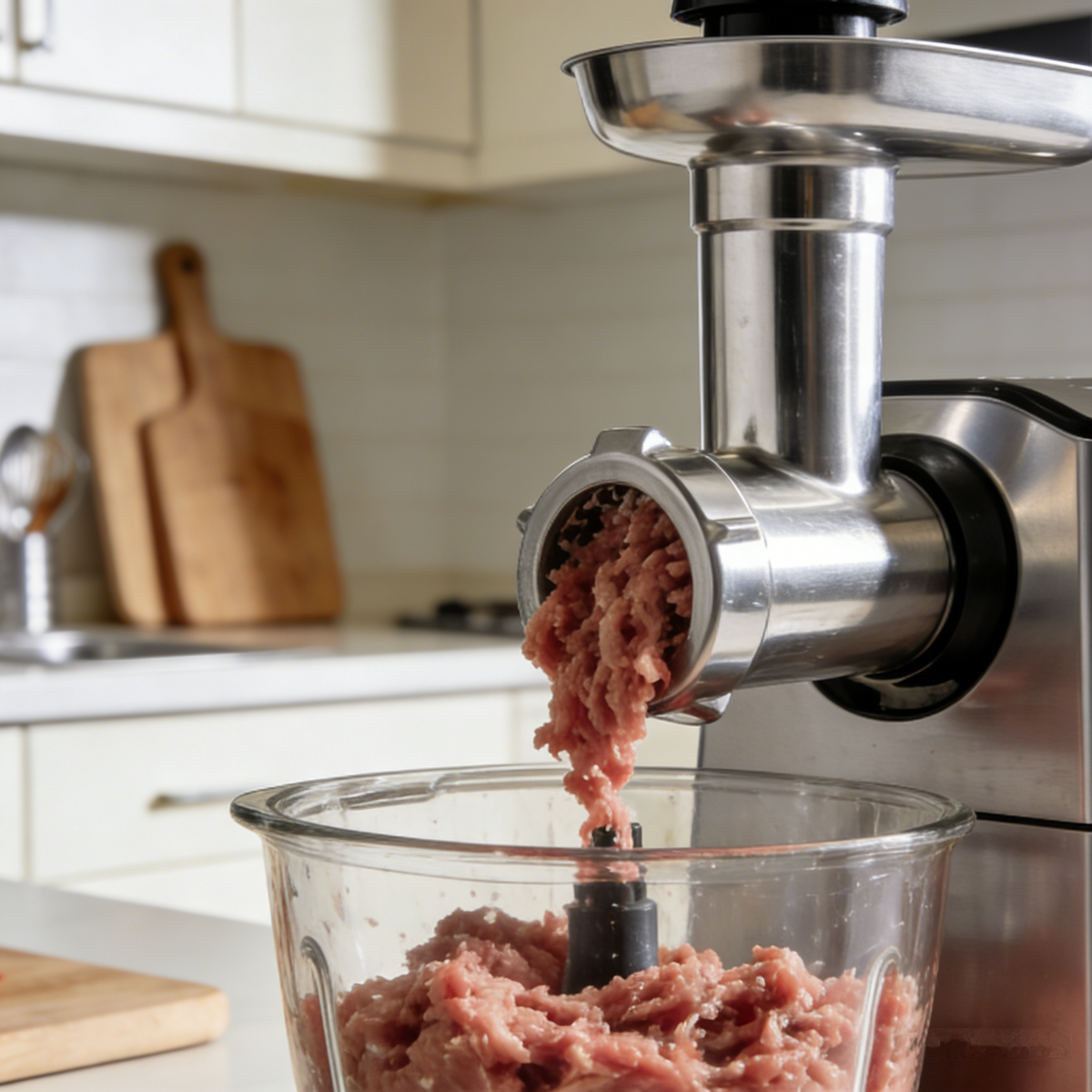 🥩Household Silent Multifunctional Meat Grinder ✨ Automatic Dual-Speed Meat Stuffing Chopping All-In-One Machine | Thickened Stainless Steel Food Processor | Easy Disassembly Anti-Pinch Auxiliary Food Meat Paste Garlic Chili Chopper All-Rounder⚙️