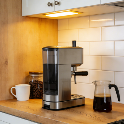 Smart Household Coffee Maker with One-Touch Extraction, Adjustable Strength, Removable Brewing Head, Easy to Clean, Quiet & Energy-Saving, Freshly Ground & Brewed, Suitable for Home & Office, Beginner-Friendly.☕