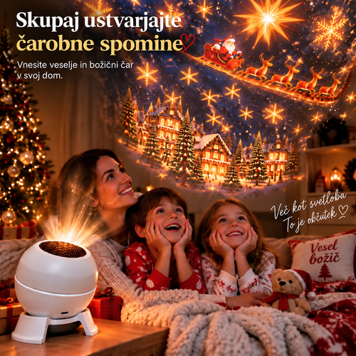 🎅🎄1 Pričarajte božično pravljico v kateri koli sobi – Praznična nočna lučka s projektorjem