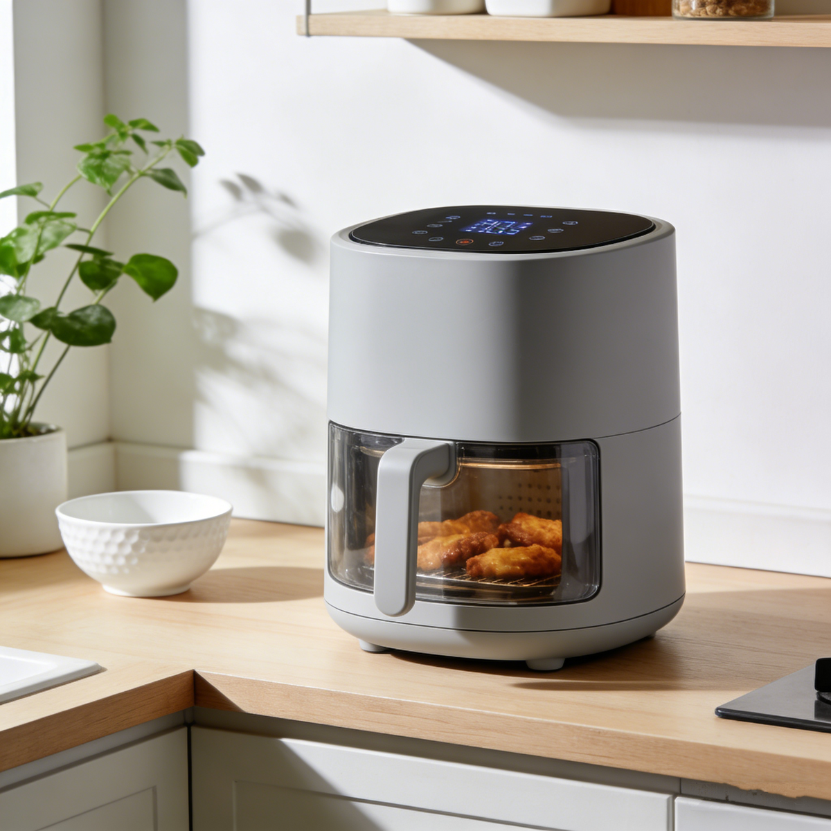 Space-Saving Healthy Air Fryer – 360° Hot Air Circulation, Oil-Free, Multi-Functional for Daily Home Cooking & Quick Meals.🌹