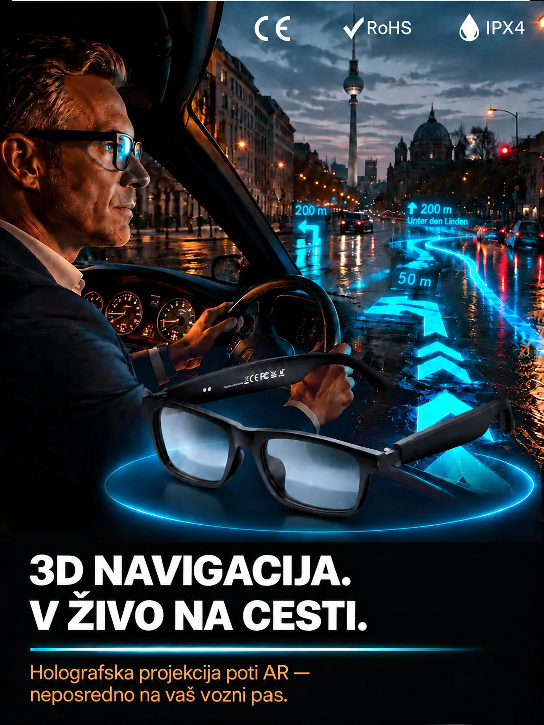 💌Pametna očala z zoomom, fotokromatskimi lečami in možnostmi prevajanja v realnem času z uporabo umetne inteligence 📌5