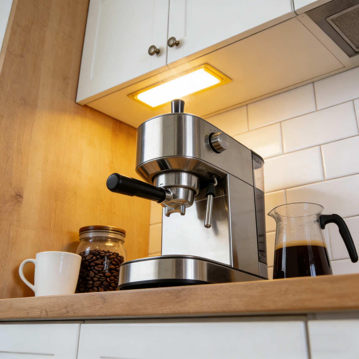 Smart Household Coffee Maker with One-Touch Extraction, Adjustable Strength, Removable Brewing Head, Easy to Clean, Quiet & Energy-Saving, Freshly Ground & Brewed, Suitable for Home & Office, Beginner-Friendly.☕