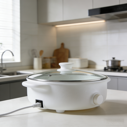 Multi-Purpose Household Electric Hot Pot – Non-Stick Inner Pot, Adjustable Temperature, Fast Heating for Hot Pot, Soup, Stew & Family Meals.🥑