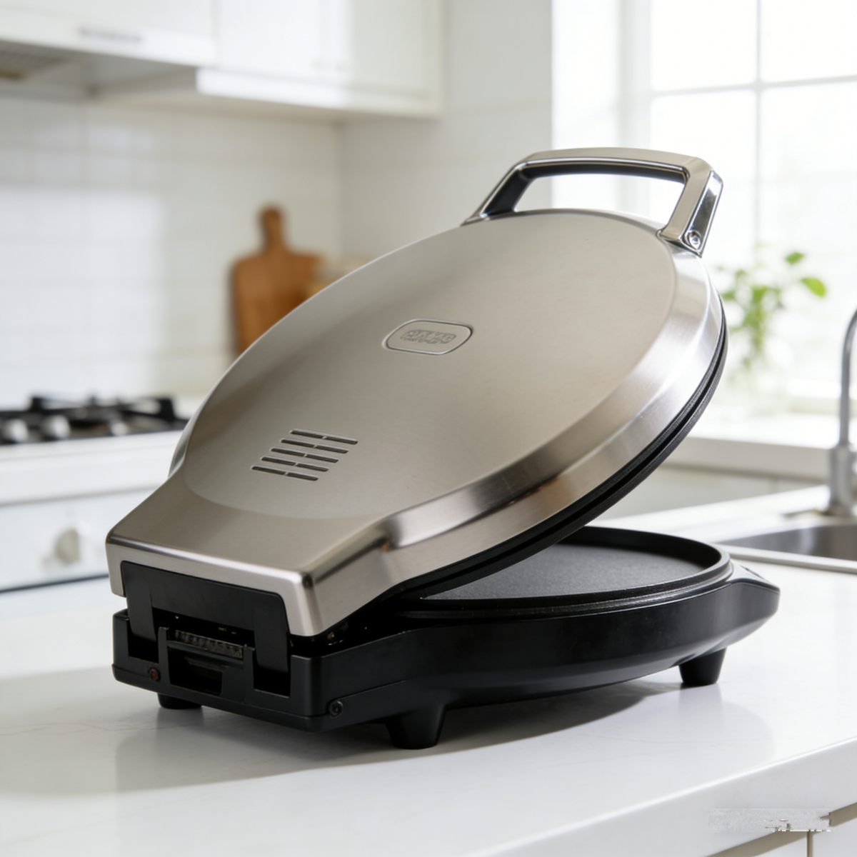 Dual-Sided Non-Stick Electric Pancake Maker – Fast Heating, Temperature Adjustable, Compact Design for Breakfast, Snacks & Daily Home Cooking. 🌿