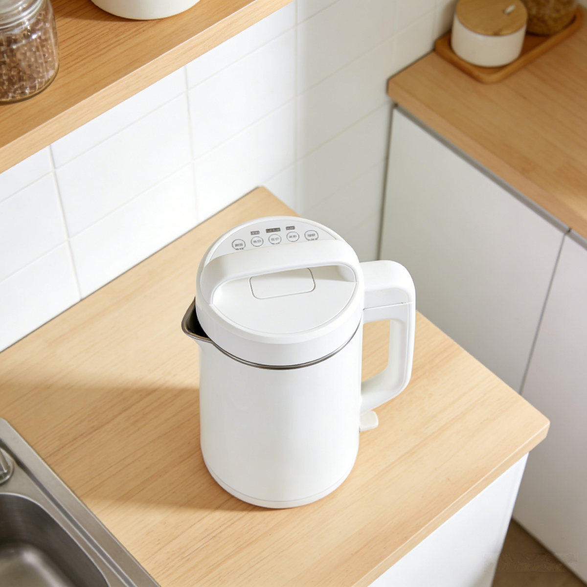 12-in-1 Quiet Soy Milk Maker with Smart Self-Cleaning & Nutrient-Lock Tech – BPA-Free, No-Soak Dry Bean Processing for Healthy Homemade Plant Milk.✨