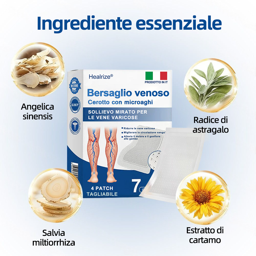 🇮🇹👨‍⚕️👍✅ Healrize® VeinTarget Patch Microneedle 🎖️ Sollievo Immediato, Risultati a Lungo Termine 🎖️