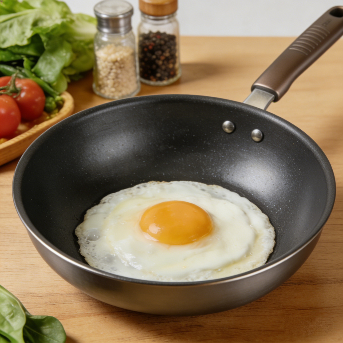 Non-Stick Household Frying Pan – Heat-Resistant, Even Heating, Ergonomic Design for Omelets, Steaks, Vegetables & Daily Home Cooking.🧡
