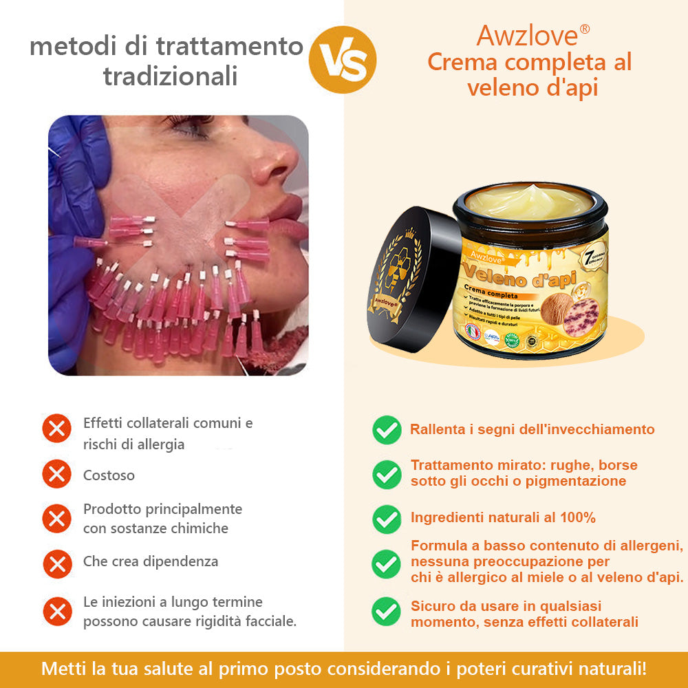 Prodotto e spedito dall'Italia✅ AWZLOVE® Crema completa al veleno d'api 🐝ULTIMO GIORNO 80% DI SCONTO🐝