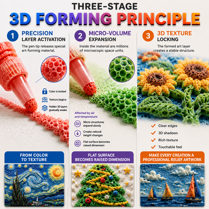 Save 50% by ordering today丨Healrize® 3D Relief Art Pen – Turn Flat Drawings Into Touchable 3D Art🎁